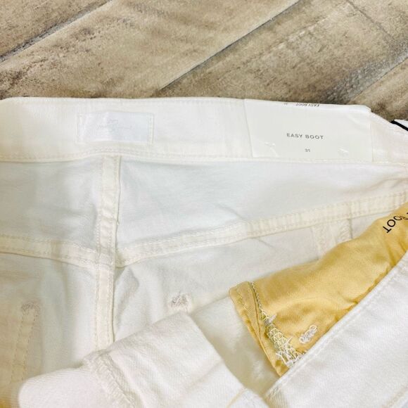 7 For All Mankind Women's White Boot Cut Jeans - Picture 9 of 15
